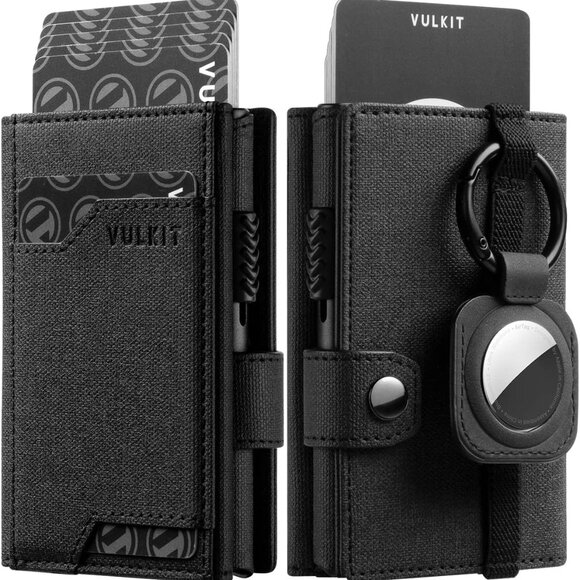 Mens Airtag Wallet Pop Up Credit Card Wallet RFID Trifold ID Holder Black - Picture 1 of 5